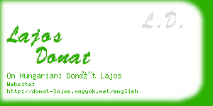 lajos donat business card